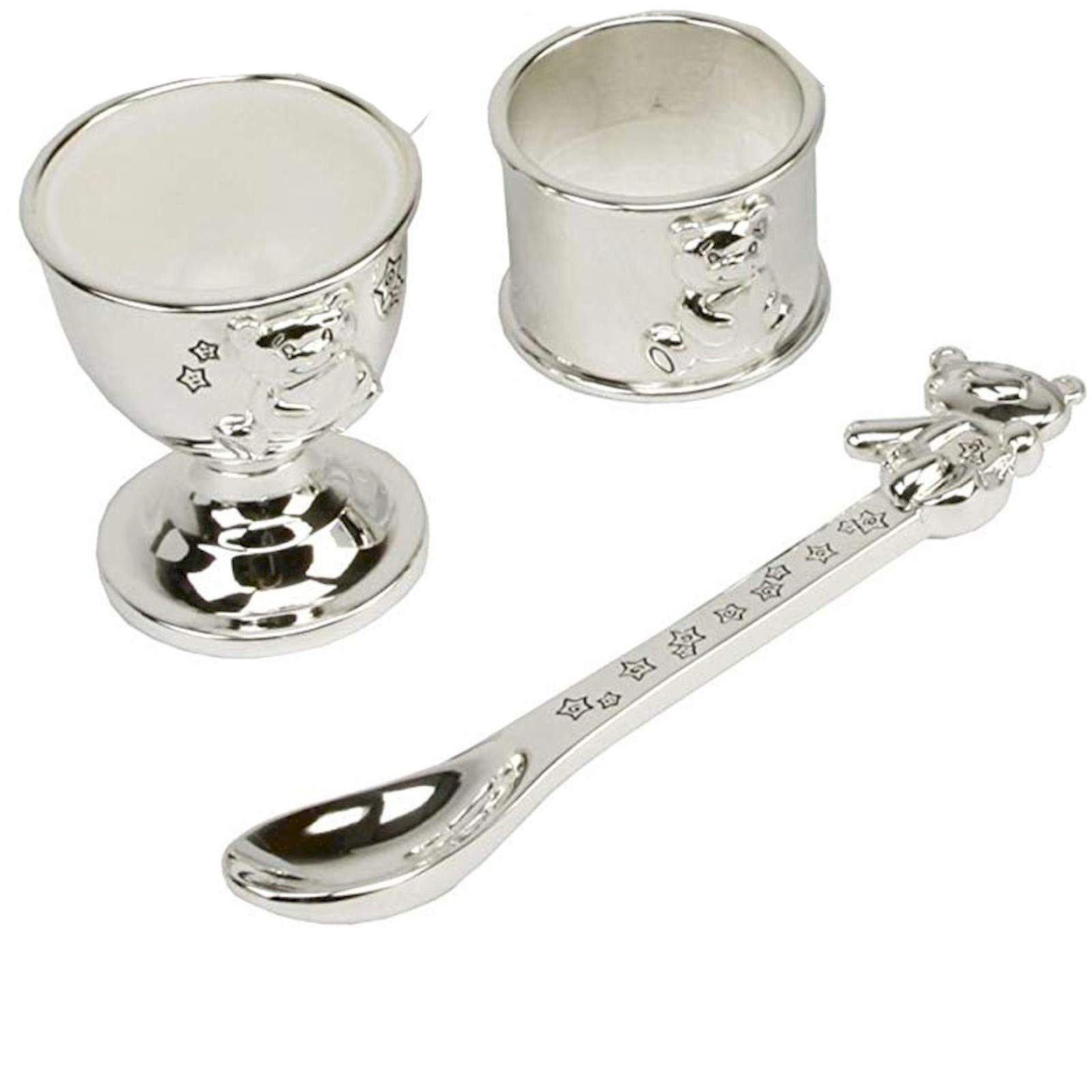 Silver Plated Egg Cup, Spoon and Napkin Ring