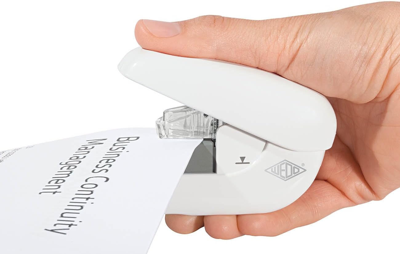 Wedo 127 2000 Mini Staple Stapler - White - Image 3