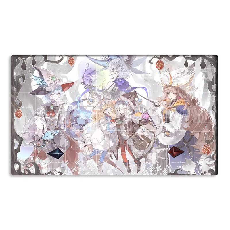 New Mlikemat Playmat Risette Asteria of The White Woods TCG CCG OCG Trading Card Game Mat Table Pad with Zones + Bag (YG001-225-A)
