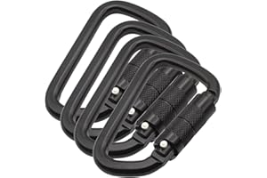 BYANG Auto Locking Carabiner 30KN=6500lbs Heavy Duty Large Clip Climbing Carabiner Twist Lock Carabiners for Rock Climbing, Camping, Gym,Rescue (CE Rated,D Shape)