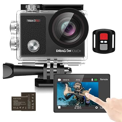 Amazon.com : Dragon Touch 4K Action Camera 16MP Vision 3Pro WiFi 100