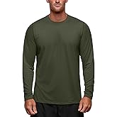 Zengjo Moisture Wicking Athletic Shirts for Men Long Sleeve Workout Running Gym Performance Tee UV/Sun Protection