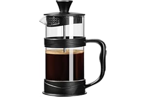 PARACITY French Press Coffee, Camping Mini Coffee/Tea Press of 304 Stainless Steel Filter, Cold Brew Coffee Maker 12OZ for Tr