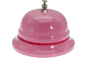 WEKOIL Call Bell Desk Service Ding Bell for Restaurant Hotel Room Kitchen Party Office Receptionist Elderly Teachers Chef Large Cute Bell Whole Pink Bell,3.3 inch