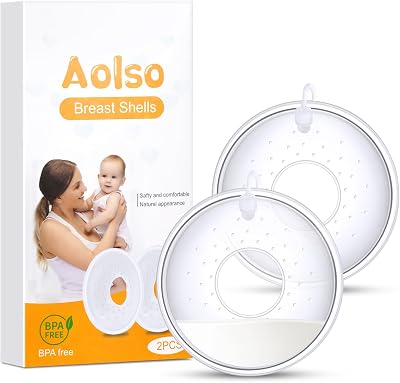 Aolso Breast Shells 2 Pcs Reusable Silicone Milk Saver BPA Free