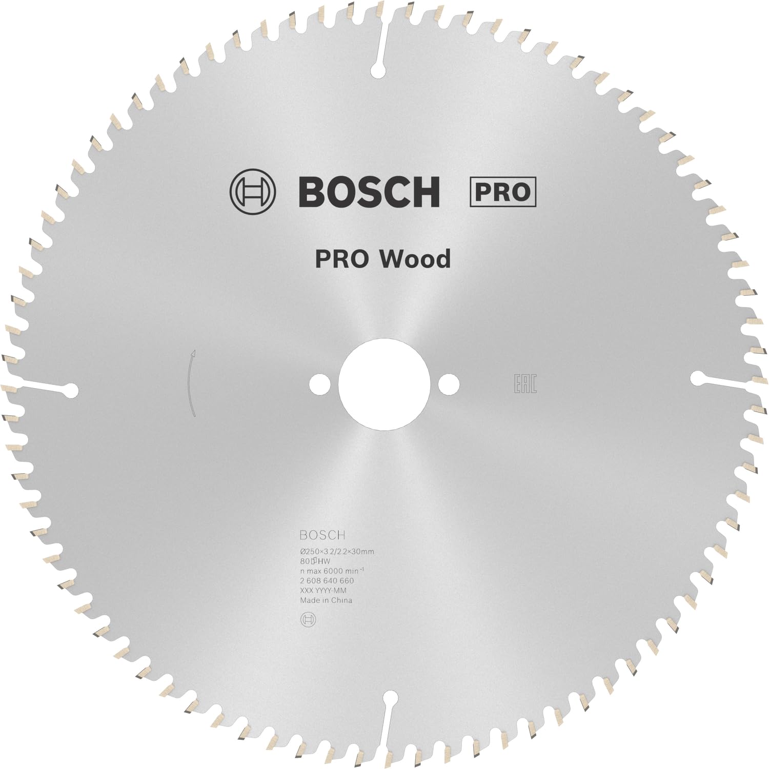 Bosch 1x PRO Wood Circular Saw Blade for Corded Table Saws (for Softwood, Hardwood, Ø mm, Professional Accessory Table Circular Saw)