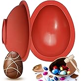 Webake Chocolate Silicone Molds, Large 3D Breakable Egg Mold Silicone Easter Egg Chocolate Molds with 1 Hammer for Easter Eggs