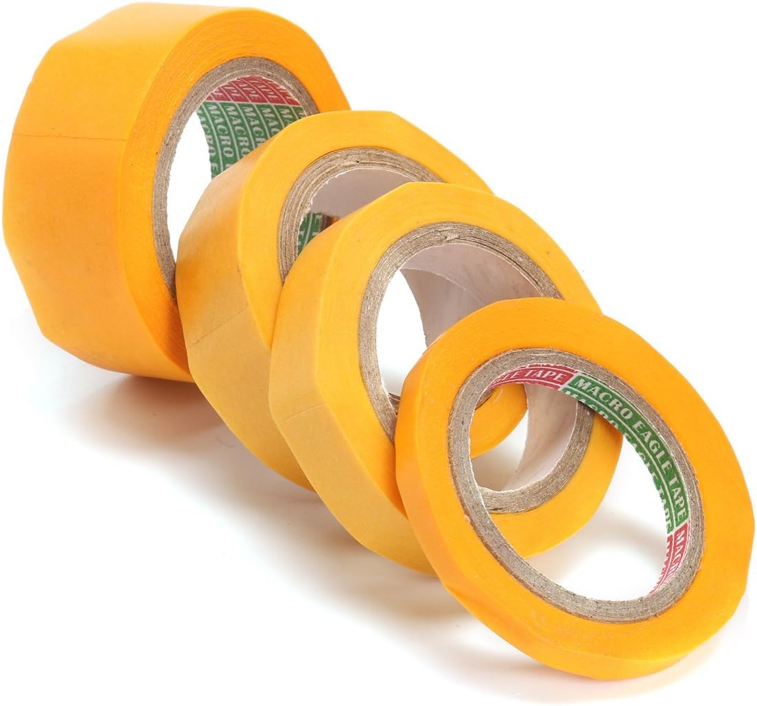 Hitommy 4Pcs Yellow DIY Craft Paint Masking Tape for Modeler Car Model Tool