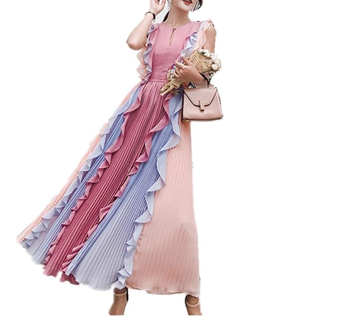 vestito lungo arcobaleno