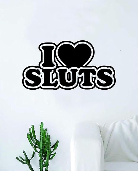 J Aime Salope Sticker Mural Autocollant Vinyle Art Chambre Salon Decoration Decoration Adolescent Citation Inspiration Garcon Fille Drole Inspiration Sexy Femme Amazon Fr Bricolage