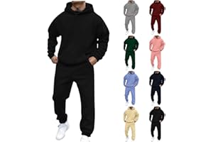 Men's Sweatsuit Tracksuit 2 Piece Sports Set Casual Baggy Hoodies Elastic Waist Tactical Sweatpants Workout Jogging Outfits
