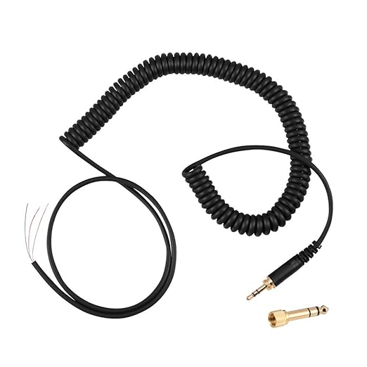 Coiled Headphone Cable 3.5MM Audio Cable, Coiled Audio Cable with 6