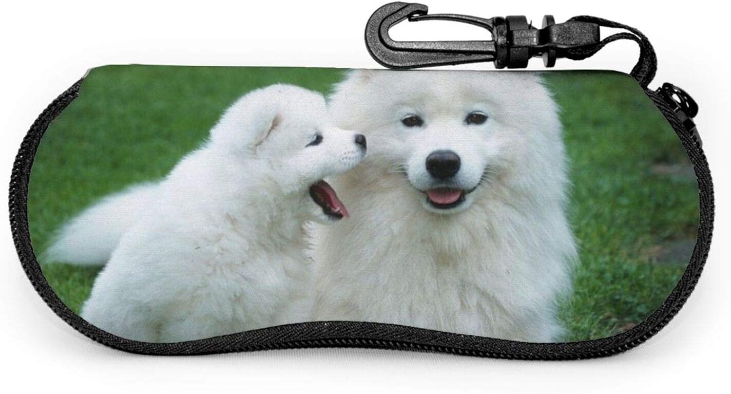 Samoyed Dog Portable Glasses Case, Sunglasses Soft Case at Amazon Men’s Clothing store