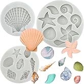 Ocean Theme Fondant Silicone Mold Set – Seashell, Starfish, Coral Molds For Cake Decorating, Chocolate, Candy, Clay - View #2