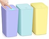 RTWDKFQ 3 Pack Bathroom Small Trash Can with