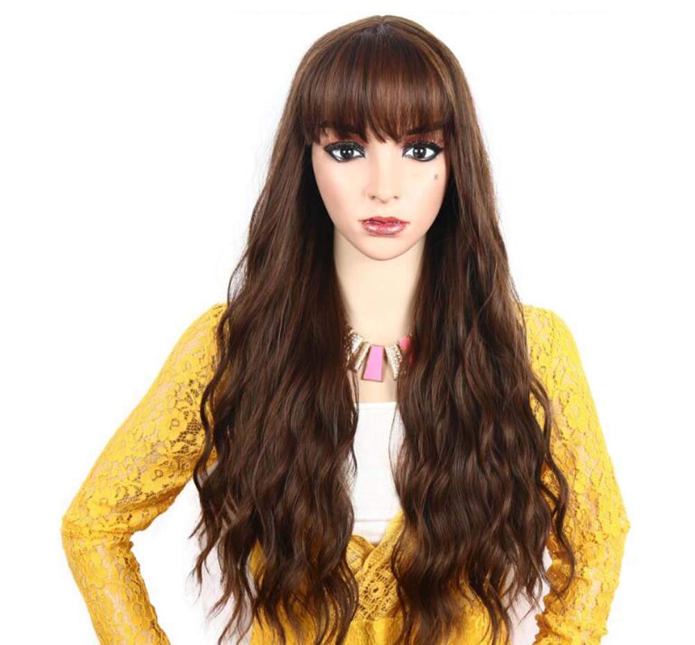 Amazon Com Yshs Women S Long Curly Hair Wig Europe And The