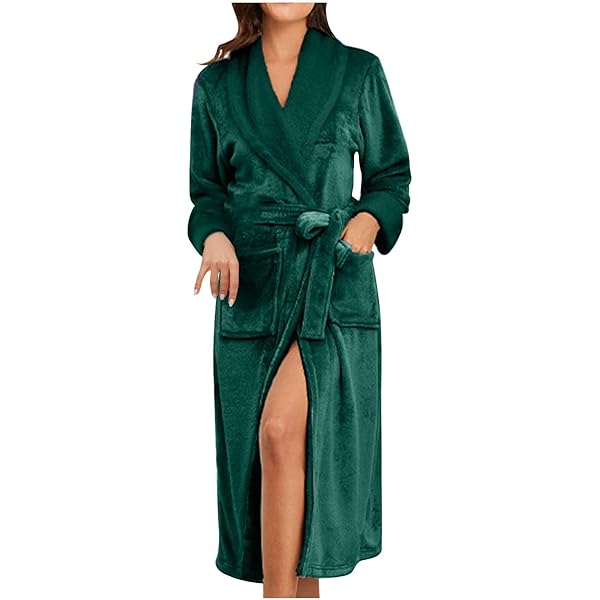 Machine Washable Lounge Robe Women's Plush Fleece Robe - Soft Shawl Collar Spa Bathrobe TowelSelections Plush Fleece Shawl Collar Spa Robe