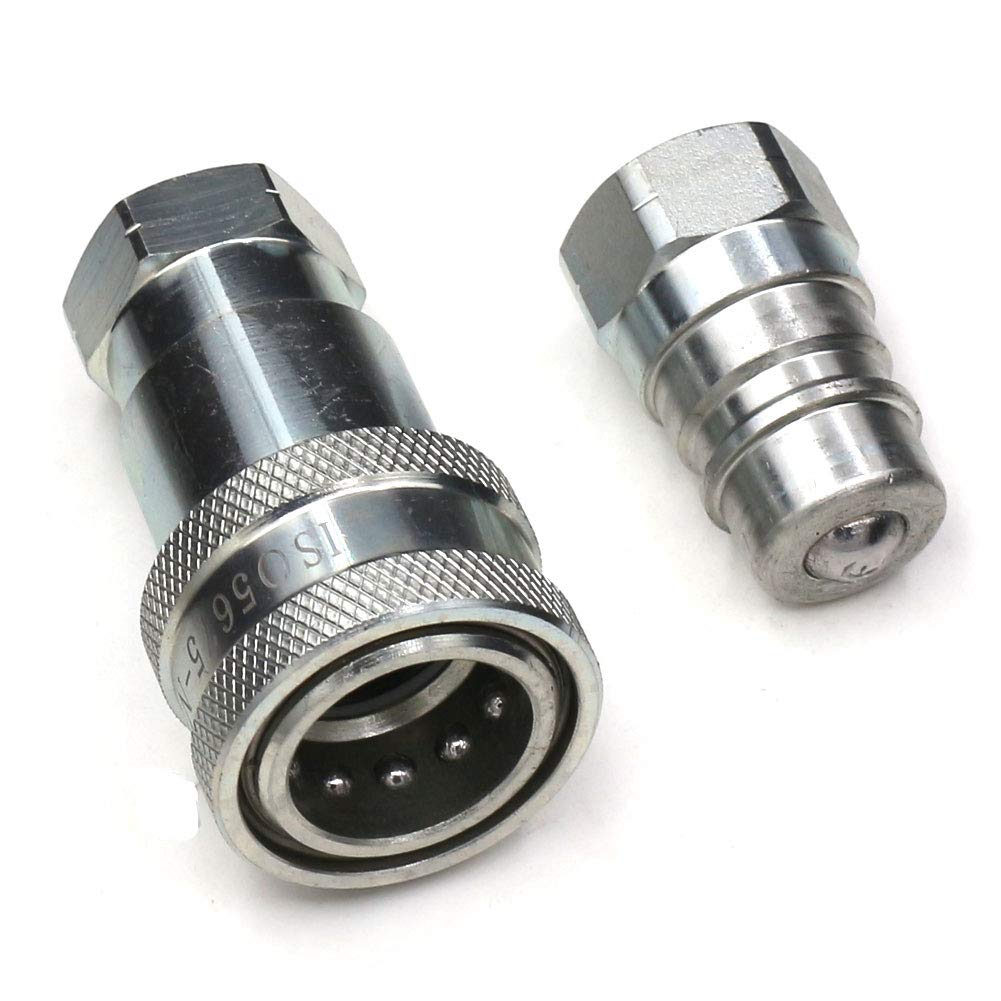 3/8 Inch NPT Ag ISO 5675 Hydraulic Coupler, CEKER Quick Connect Tractor Couplers Pioneer Style Agricultural Hydraulic Coupling