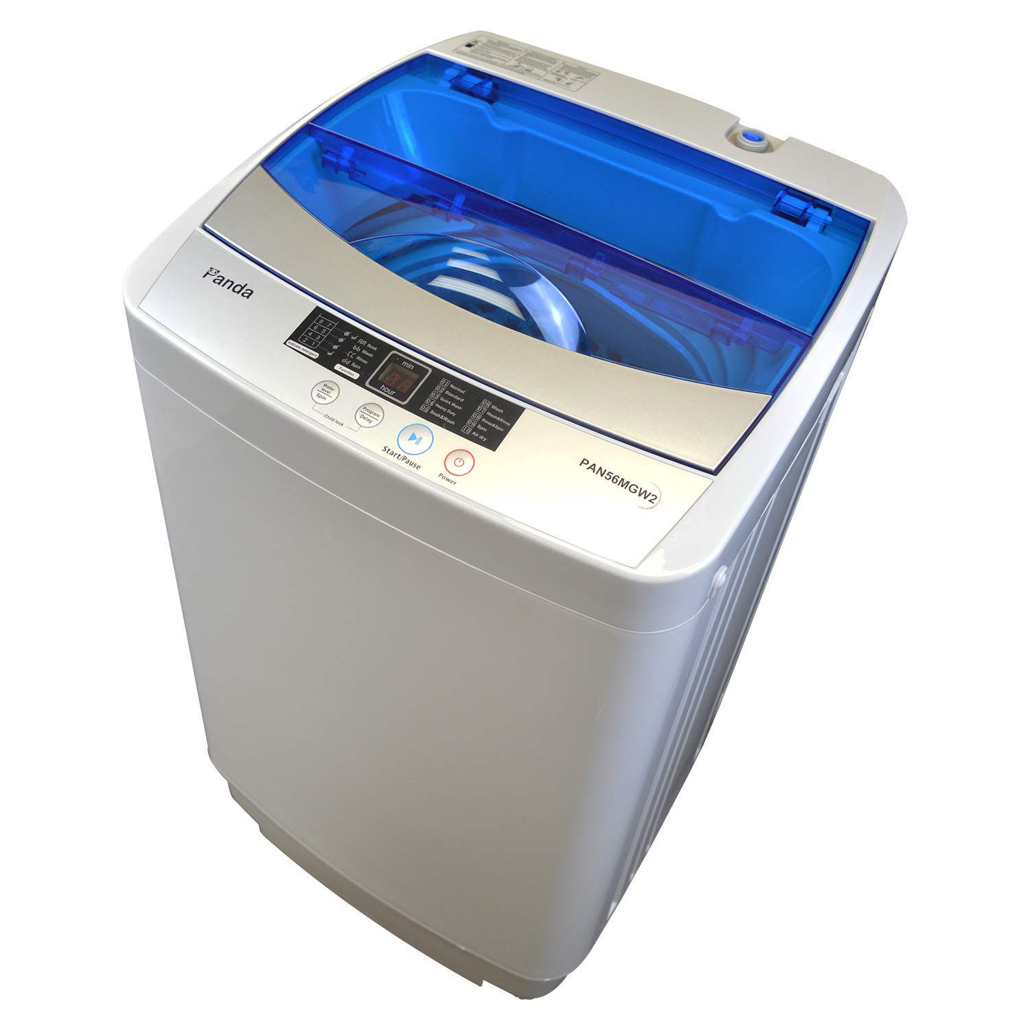 Panda Portable Compact Top Load Washer, 1.6cu.ft, PAN56MGW2, Wash, Rinse, Spin and Drain Fully Automatic Washing Machine 120V 