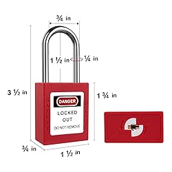 Anskyloe Lockout Tagout Locks-2 Red Safety Padlock