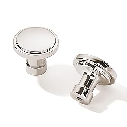 ZAUYX 10 Pack Polished Nickel Cabinet Knobs 1-3/4
