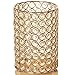 VINCIGANT Gold Cylinder Crystal Candle Holders/Hollow Flower Vase Centerpieces for Dinning Room Coffee Table Decoration,Wedding/Anniversary/Housewarming