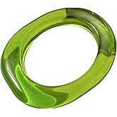 xuzhiyuan Boho Colorful Square Acrylic Resin Bangle Bracelet Transparent Plastic Wristbands Wide Irregular Geometric Cuff Bangle Bracelet for Women Gifts Jewelry