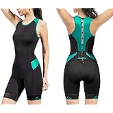 Women's Triathlon Suit One-Piece Sleeveless Tri Suit Padded Quick-Dry Slimming for Running Swimming Cycling