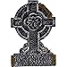 Grey Styrofoam Mossy Celtic Cross Tombstone (22