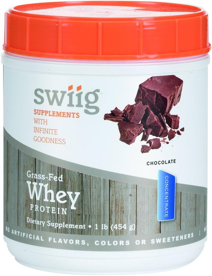 swiig Supplements Grass Fed Whey Protein Concentrate Chocolate 1lb. by Performance Food Centers