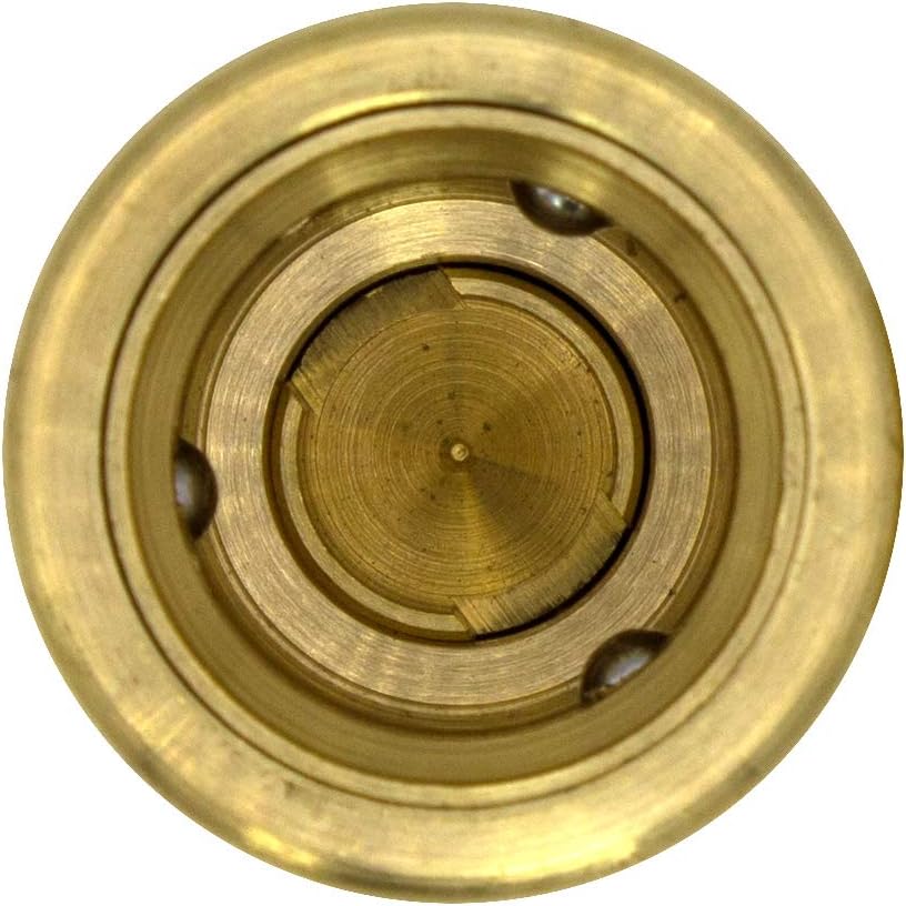VARIOSAN Plug-in system hose coupling with water stop 13033, 3/4 inch, untreated brass, 3/4" - Image 5
