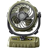 SAYTAY Camping Fan-270°Automatic Oscillating Head and 300°Manual Flip, Desktop Fan with 100 Speed Adjustable, 6000mAh Battery with 24 Hours Range, LED Light,Turbo Boosted Rapid Cooling (Green)