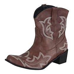 Hbeylia Cowboy Boots For Women Vintage Embroidery