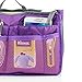 GEARONIC TM Lady Women Travel Insert Organizer Compartment Bag Handbag Purse Large Liner Tidy Bag - Purple