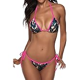 Women Two Piece Swimsuit Sexy Swimwear Halter String Triangle Bikini Sets