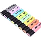 YISAN Highlighters Pastel Markers,Chisel Tip 8 Assorted Colors Pens Set,Journaling for Students,Adults in Office,School,70078