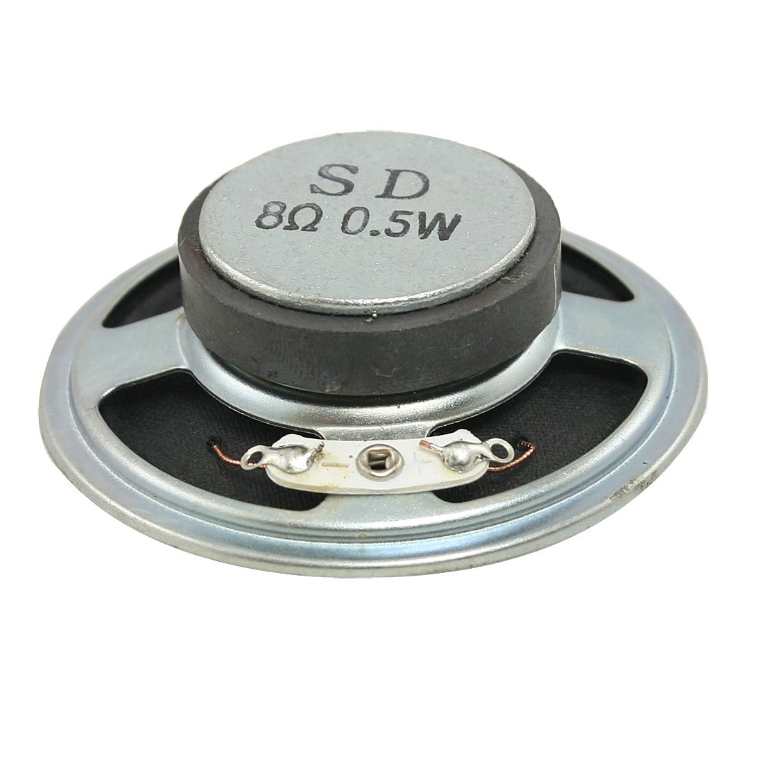 sourcing map 2.2" Dia. Metal Shell Round External Magnet Speaker Horn 8 Ohm 0.5W