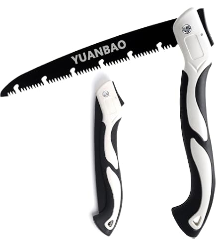 Scie à Main Pliable MichaelPro 17,8 Cm - Lame Haute Teneur Carbone Pour Jardinage Et Camping