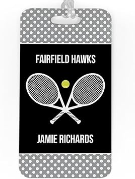 tennis bag tags personalized