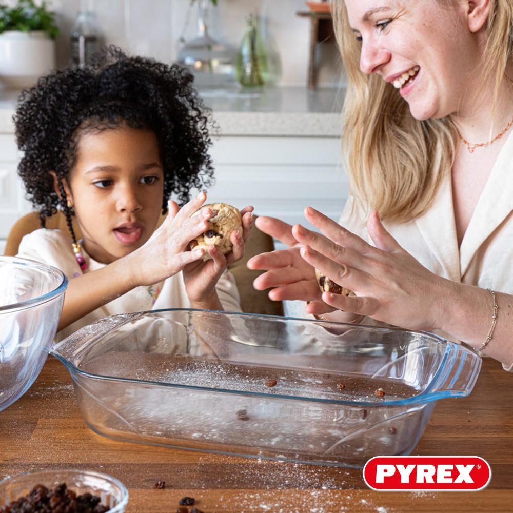 Pyrex - Set mit 4 Auflaufformen – rechteckig – breite Griffe – Familiengröße – Borosilikatglas – extreme Beständigkeit 5