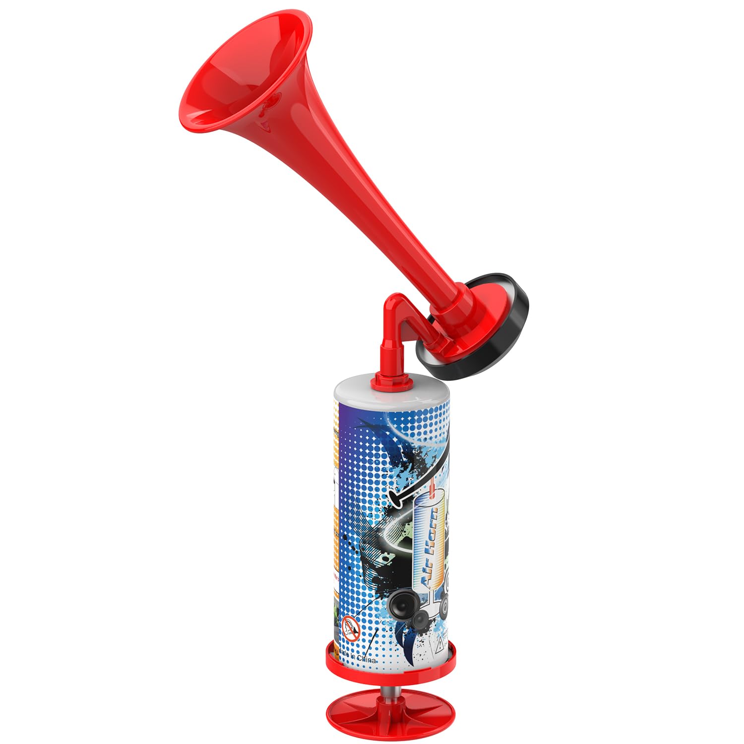 Handheld Air Horn, Portable Aluminum Super Loud Air Pump Horn, Hand Push Noise Maker Marine Safety Horn for Boating Emergency Bear Horn Self Defense Sports Events Birthday Party Reusable Horns