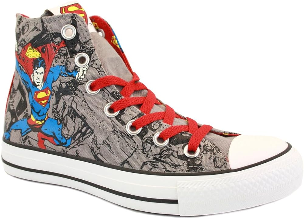Converse DC Comics Superman Hi Top 135286c Grey (10) Amazon.co.uk