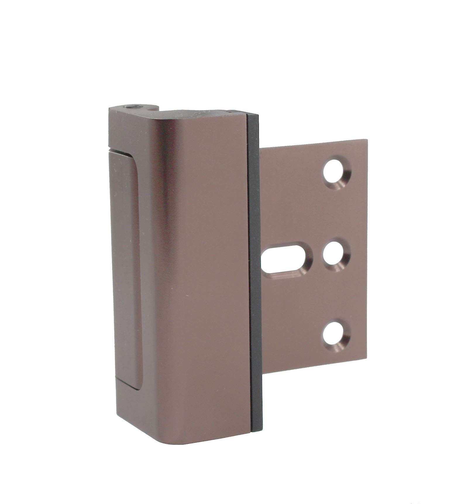 One Piece of Aluminum Alloy Security Door Lock Reinforcement Dead Bolt Child Safety Door Lock Oxidized Coffee Color