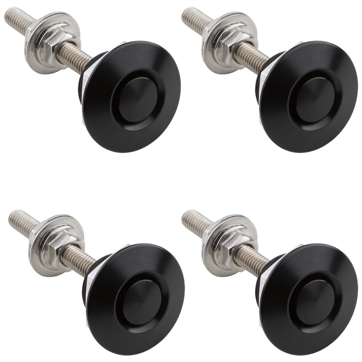 Photo 1 of Pack of 4 Universal Aluminum Vehicle Hood Pins 1.25''- License Plate Lock Clip, Quick Release Lock Latch Bumper Diameter 1.25 inch