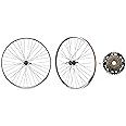 CyclingDeal MTB Bicycle Double Wall Rims 26" Wheelset - Front & Rear Mountain Bike Wheels - Compatible with Shimano MF-TZ500 Freewheel