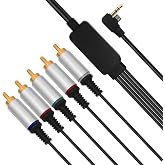 HDTV Component Cable, Audio Video HD AV Cable Compatible with Sony PSP 2000 PSP 3000 PSP2000 PSP3000-4.9ft