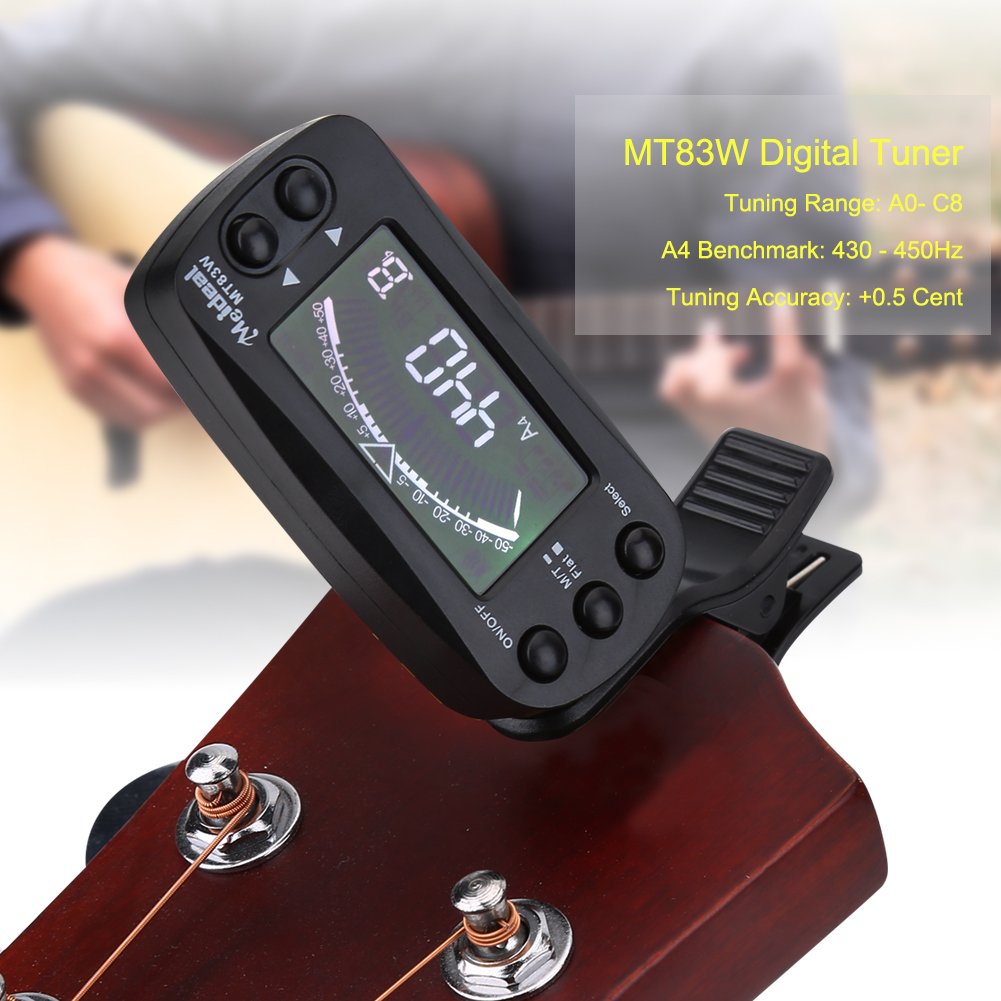 Tuner Metronome, Portable 2 in 1 Clip-on LCD Digital Tuner & Metronome for Guitar Bass Violin Ukulele String Instrument Tuning Tuning Metronome