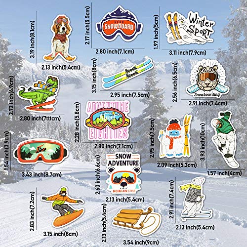 Ski Stickers for Snowboard Stickers Ski Helmet Stickers Vinyl Skiing Stickers for Kids