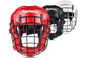 Victorbudo USA Boxing Headgear with Removable Face Grill, Maya Hide Leather MMA Head Guard for Sparring, Muay Thai, Kickboxing & Karate – Non-Slip, Protective Helmet for Men & Women