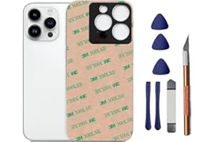 MingXiong 14 Pro Back Glass Replacement for iPhone 14 Pro Rear Back Glass Panel Replacement with Pre-Installed Adhesive + Reparing Toolkit (Silver)